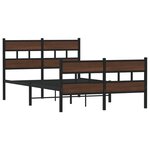 vidaXL Cadre de lit sans matelas avec tête de lit et pied de lit