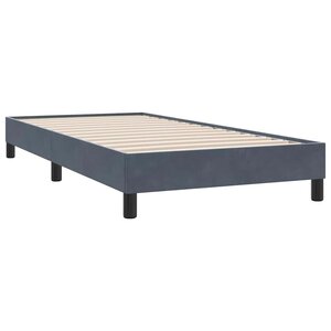 vidaXL Cadre de lit sans matelas gris foncé 80x220 cm velours