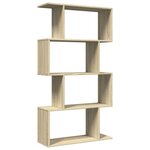 vidaXL Étagère séparatrice de pièce 4 niveaux chêne sonoma 70x24x129cm