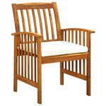 vidaXL Ensemble à manger de jardin 5 Pièces avec coussins Acacia solide