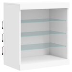 vidaXL Buffet avec lumières LED blanc 142 5x37x67 cm