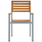 vidaXL Chaises de jardin 2 Pièces Grises en bois d'acacia et en acier