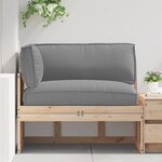 vidaXL Set de coussins de palette 3 Pièces Gris 120 x 80 x 12 cm