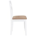 vidaXL Chaises à manger coussins 2 Pièces blanc bois massif caoutchouc