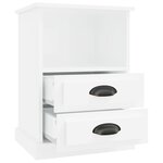 vidaXL Tables de chevet 2 Pièces blanc brillant 43x36x60 cm