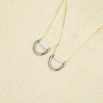 vidaXL Voile d'ombrage 160 g/m² Crème 2 5x2 5x3 5 m PEHD