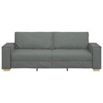 vidaXL Canapé 3 places Gris foncé 180 cm Tissu