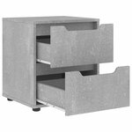 vidaXL Table de chevet VISNES gris béton 45x40x50 cm bois d'ingénierie