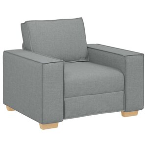 vidaXL Canapé Fauteuil Gris Clair 60 cm Tissu