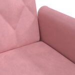 vidaXL Canapé-lit avec accoudoirs rose velours