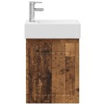 vidaXL Meuble de salle de bain avec robinet Bois ancien