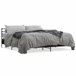 vidaXL Cadre de lit sans matelas chêne fumé 200x200 cm