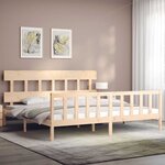 vidaXL Cadre de lit sans matelas 200x200 cm bois massif de pin
