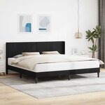 vidaXL Cadre de lit avec tête de lit Noir 180 x 200 cm Velours
