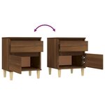 vidaXL Tables de chevet 2 Pièces Chêne marron 40x35x50 cm
