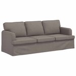 vidaXL Canapé 2 Pièces Taupe 144 x 80 x 85 cm tissu