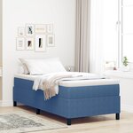 vidaXL Lit Box Spring Bleu 90x200 cm Tissu en velours côtelé