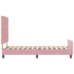 vidaXL Cadre de lit avec tête de lit Rose 90 x 190 cm Velours