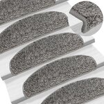 vidaXL Tapis d'escalier 10 Pièces 65x21x4 cm Gris