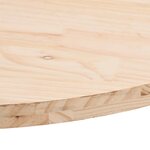 vidaXL Dessus de table 60x30x2 5 cm bois de pin massif ovale