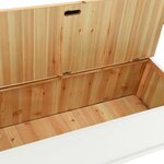 vidaXL Banc Blanc 107x45x75 5 cm Bois de sapin solide