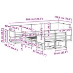 vidaXL Ensemble de canapés d'extérieur 9 pc Naturel et Crème Polyester