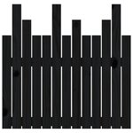 vidaXL Tête de lit murale Noir 82 5x3x80 cm Bois massif de pin
