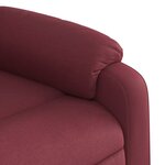 vidaXL Fauteuil de massage inclinable électrique Rouge bordeaux Tissu