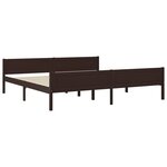 vidaXL Cadre de lit sans matelas pin massif marron foncé 200x200 cm
