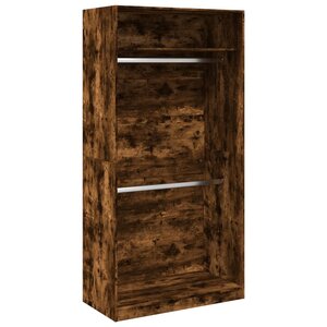 vidaXL Garde-robe chêne fumé 100x50x200 cm bois d'ingénierie
