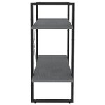 vidaXL Bibliothèque à 2 niveaux Gris 80x30x70 cm Bois de pin massif