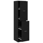 vidaXL Cabinet de Pharmacie Chêne noir 40 x 41 x 174.5 cm