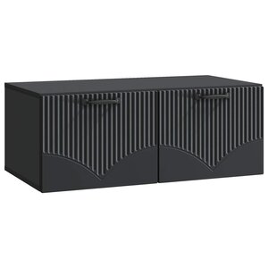 vidaXL Meuble TV mural Noir 78 5 x 41 x 30 cm Bois d'ingénierie