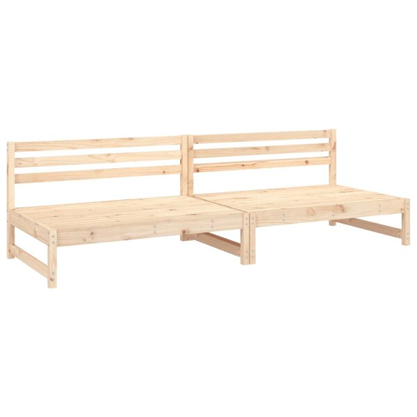 vidaXL Canapés centraux de jardin 2 Pièces 120x80 cm bois de pin massif