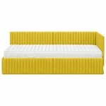 vidaXL Cadre de lit d'angle avec matelas 2 pc Jaune 90 x 190 cm