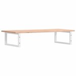 vidaXL Étagère de vasque murale acier et bois de chêne massif