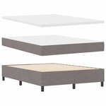 vidaXL Lit à ressorts avec matelas Taupe 140 x 190 cm tissu