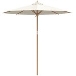 vidaXL Parasol de jardin Crème blanc 240x260 cm Bambou