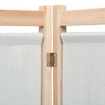 vidaXL Cloison de séparation 3 panneaux Crème 120x170x4 cm Tissu