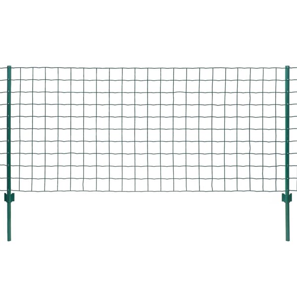 vidaXL Clôture Euro Acier 20x1 2 m Vert