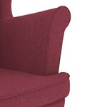 vidaXL Fauteuil rouge bordeaux 74x84x100 cm tissu