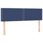 vidaXL Sommier à lattes de lit avec matelas Bleu 140x200 cm Tissu