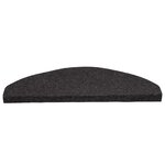 vidaXL Tapis d'escalier auto-adhésifs 20 Pièces noir 65x22 5x3 5 cm