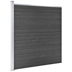 vidaXL Ensemble de panneau de clôture WPC 1045x186 cm Noir