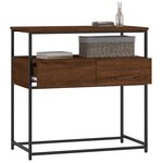 vidaXL Table console chêne marron 75x40x75 cm bois d'ingénierie