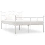 vidaXL Cadre de lit sans matelas blanc métal 140x200 cm