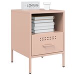 vidaXL Tables de chevet 2 Pièces rose 36x39x50 5 cm acier