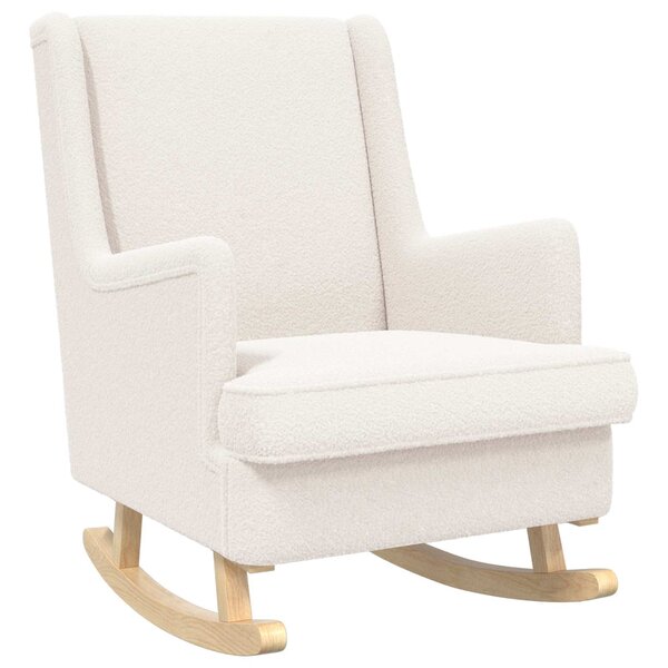 vidaXL Chaise à bascule Crème 62 x 80 x 85 cm Bouclé
