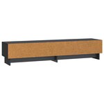 vidaXL Meuble TV avec tiroir Noir 147 x 34 5 x 30 cm Bois d'ingénierie