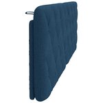 vidaXL Coussin de tête de lit bleu 160 cm tissu